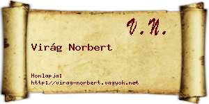 Virág Norbert névjegykártya