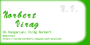 norbert virag business card