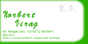 norbert virag business card